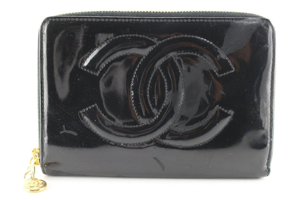 Chanel Black Patent Zip Case Pouch 1CC523K Chanel Black Patent Zip Case Pouch 1CC523K