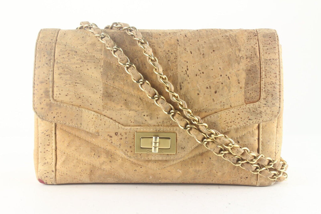 Chanel Rare Cork Chevron Classic Flap 1CJ725K Chanel Rare Cork Chevron Classic Flap 1CJ725K