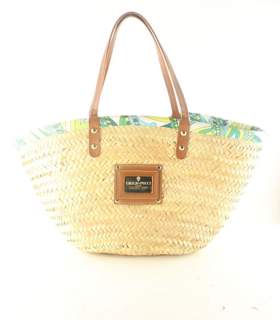 Emilio Pucci Wicker Basket Tote 1EP1026K Emilio Pucci Wicker Basket Tote 1EP1026K