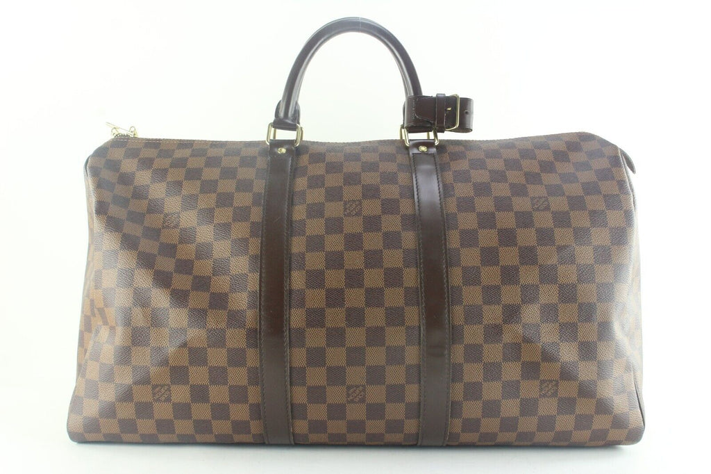 Louis Vuitton Damier Ebene Keepall 55 1LV105K Louis Vuitton Damier Ebene Keepall 55 1LV105K