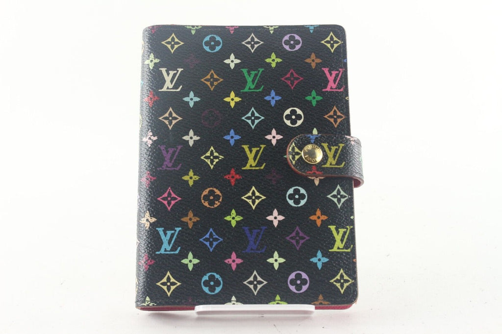 LOUIS VUITTON Black Monogram Multicolor Agenda PM Small Ring 1LV727K LOUIS VUITTON Black Monogram Multicolor Agenda PM Small Ring 1LV727K