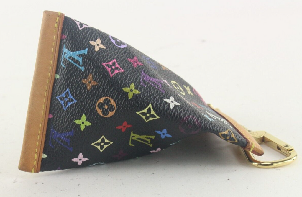 Louis Vuitton Black Monogram Multicolor Berlingo Coin Pouch Keychain 1LV824K Louis Vuitton Black Monogram Multicolor Berlingo Coin Pouch Keychain 1LV824K