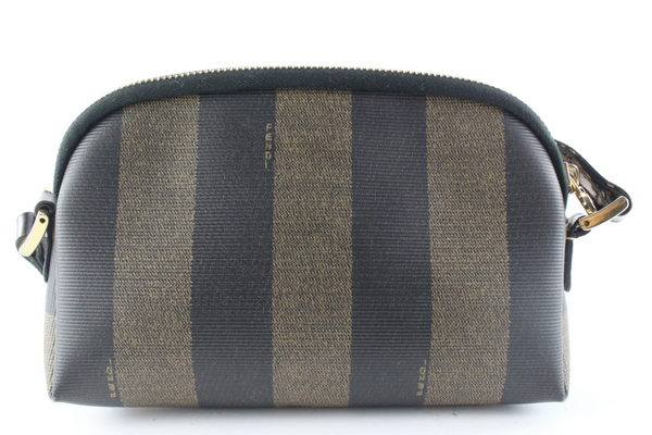 FENDI Vintage PQUIN STRIPED Clutch/Cosmetics Case