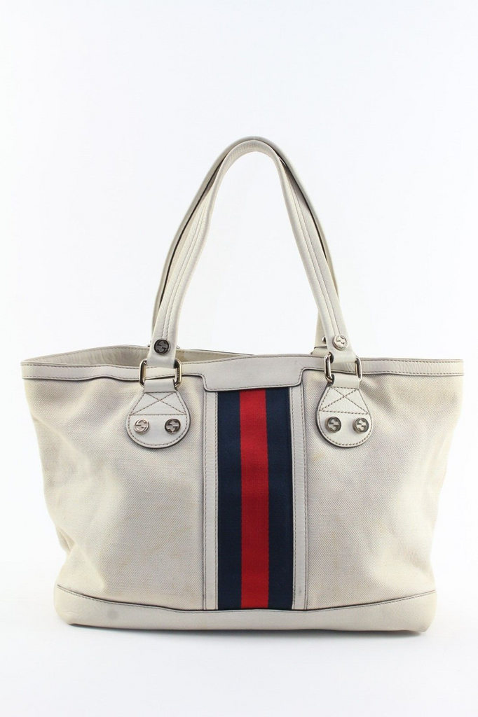 Gucci Navy Web Ivory Tote 2GK0104K Gucci Navy Web Ivory Tote 2GK0104K