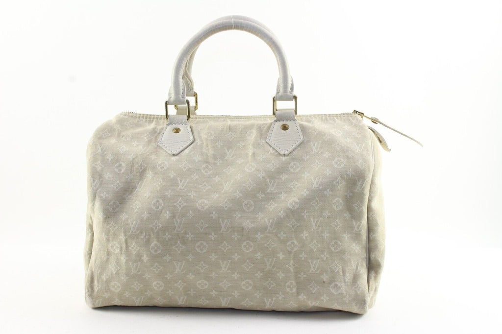 LOUIS VUITTON Ivory Denim Mini Lin Canvis Monogram Speedy 30 3LV1214K LOUIS VUITTON Ivory Denim Mini Lin Canvis Monogram Speedy 30 3LV1214K