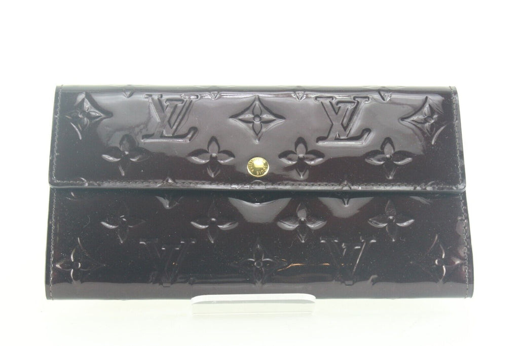 Louis Vuitton Amarante Monogram Vernis Sarah Wallet Long 4LVS105K Louis Vuitton Amarante Monogram Vernis Sarah Wallet Long 4LVS105K