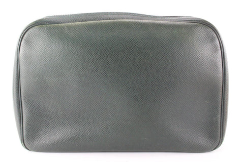 Louis Vuitton Green Taiga Leather Cosmetic Pouch Trousse 9LK0425
