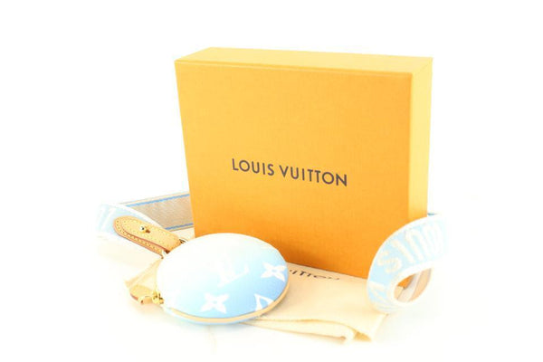 Louis Vuitton Blue Monogram Multipochette Lanyard Key Pouch Round Coin 1LK119a