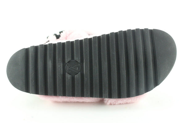 Louis Vuitton Shearling Paseo Sandals 39 Pink