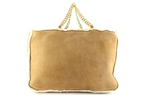 Chanel Brown Shearling Sheepskin Chain Tote GHW 4CAS0419 Chanel Brown Shearling Sheepskin Chain Tote GHW 4CAS0419