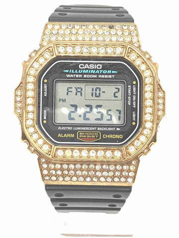 Casio Custom Gold Plated Crystal  DW-5600E G-SHOCK 861265