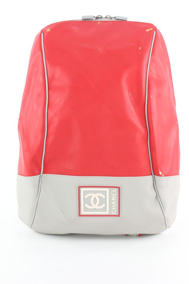 Chanel Red Sports Logo CC Backpack 920cas414 Chanel Red Sports Logo CC Backpack 920cas414