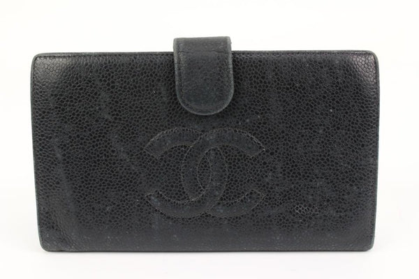 Black Caviar 'CC' Timeless Long Wallet