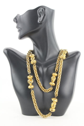 Chanel Rare Vintage Lamb Chain Link Twist Necklace 2CA1022
