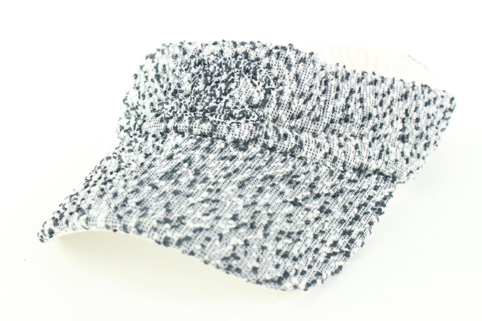 Chanel Size Small CC Logo Tweed Sun Visor Cap Hat 947cas416 Chanel Size Small CC Logo Tweed Sun Visor Cap Hat 947cas416