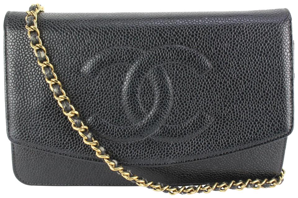 Chanel Black Caviar CC Logo Timeless Wallet on Chain WOC 61cz63s Chanel Black Caviar CC Logo Timeless Wallet on Chain WOC 61cz63s