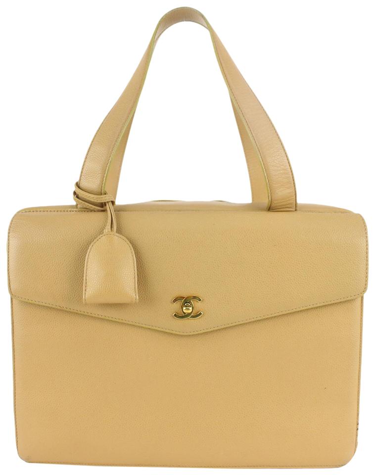 Chanel Beige Caviar Vanity Tote Bag GHW 115c11 Chanel Beige Caviar Vanity Tote Bag GHW 115c11