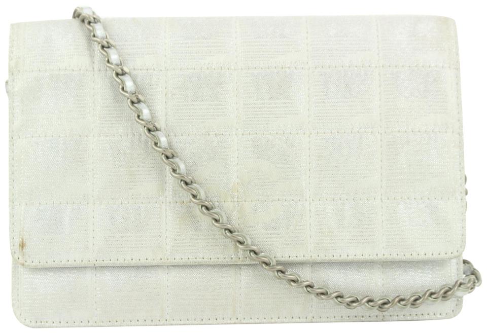 Chanel Silver New Line Wallet on Chain Bag WOC 2ccs114 Chanel Silver New Line Wallet on Chain Bag WOC 2ccs114