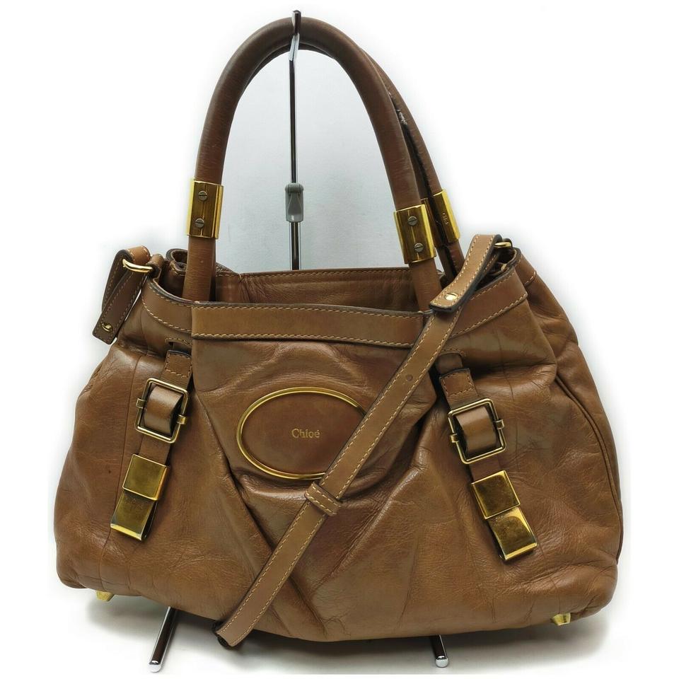 Chloé Brown Leather Victora 2way Tote Bag 862329 Chloé Brown Leather Victora 2way Tote Bag 862329