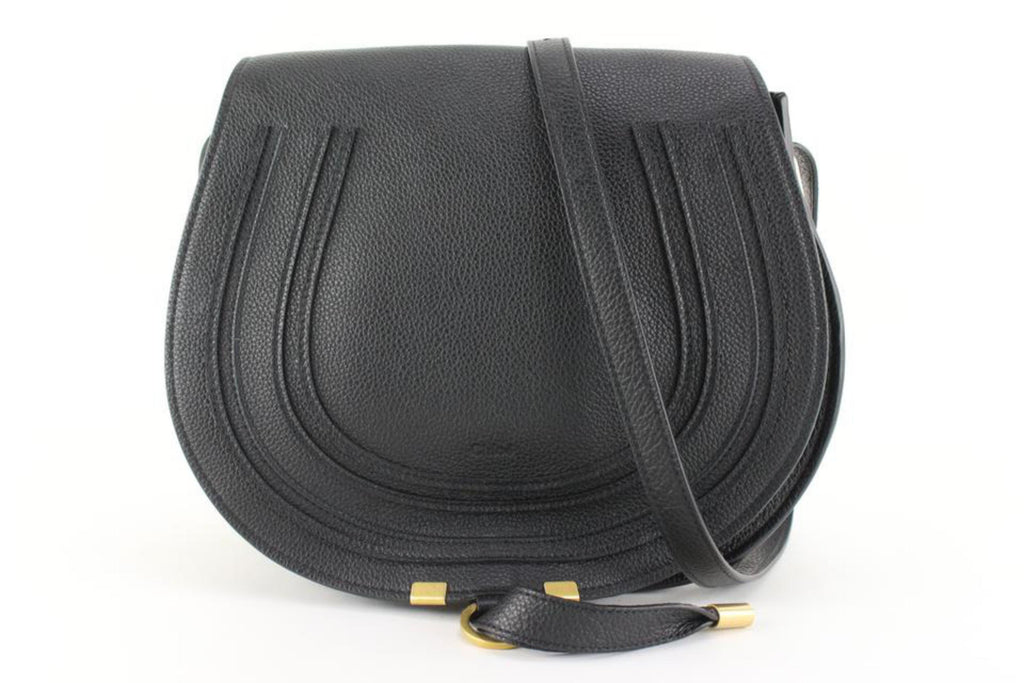 Chloé Black Calfskin Medium Marcie Round Crossbody Bag  20cl82s Chloé Black Calfskin Medium Marcie Round Crossbody Bag  20cl82s