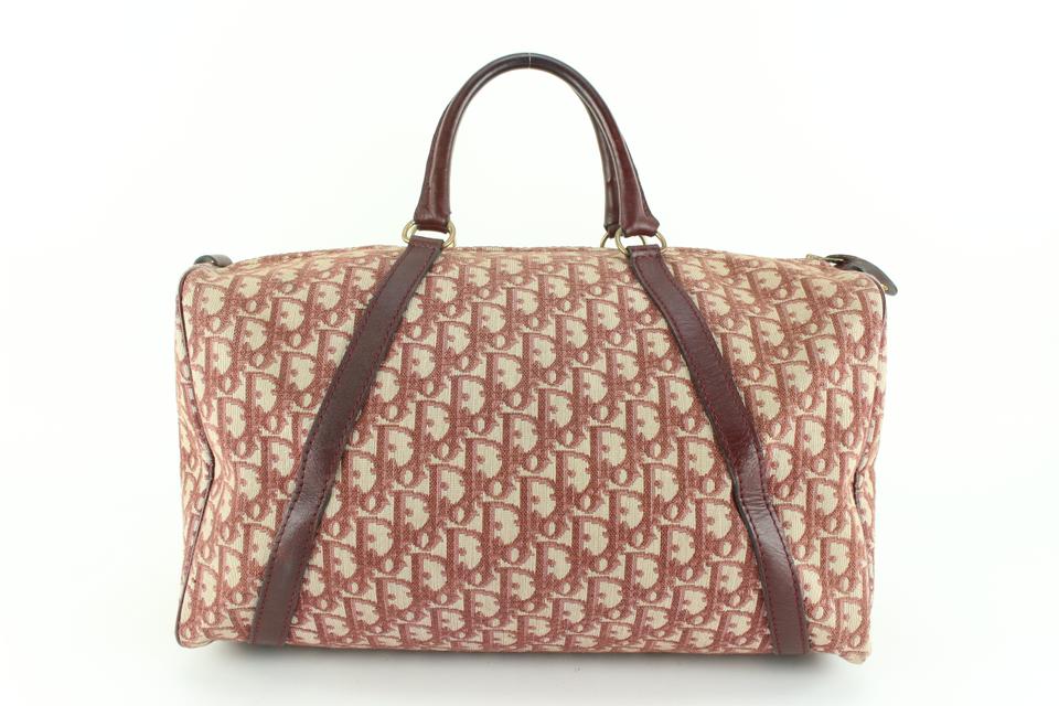 Dior Burgundy Monogram Trotter Boston Duffle Bag 88d727s Dior Burgundy Monogram Trotter Boston Duffle Bag 88d727s