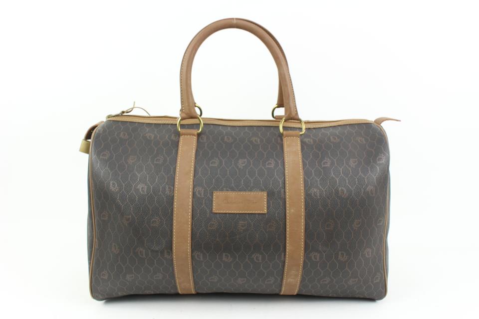 Dior Black x Brown Honeycomb Monogram Trotter Boston Duffle Bag 79d422s Dior Black x Brown Honeycomb Monogram Trotter Boston Duffle Bag 79d422s