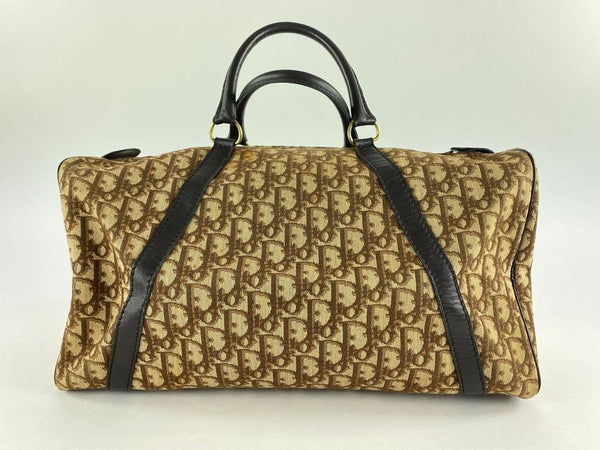 Christian Dior Brown Monogram Trotter Boston Duffle Bag 862121
