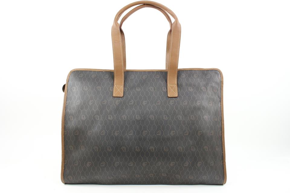 Dior Black x Brown Monogram Trotter Honeycomb Shopper Tote Bag 56d23s\ Dior Black x Brown Monogram Trotter Honeycomb Shopper Tote Bag 56d23s\