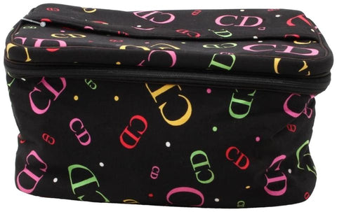 Dior Black Multicolor CD Logo Vanity Case 861398
