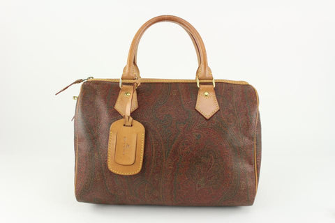 Etro Bordeaux Paisley Boston Doctor's Bag 127et14