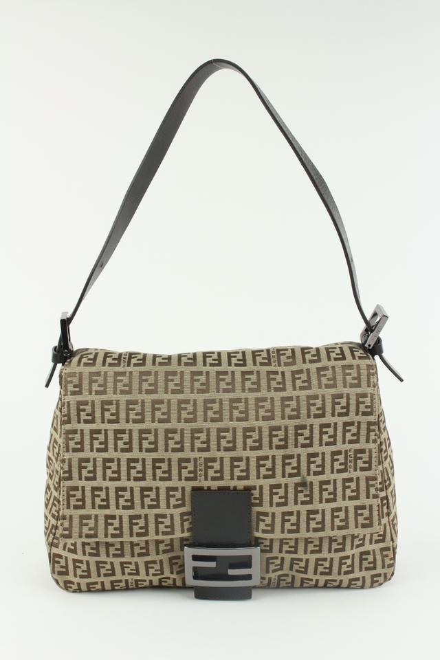 Fendi Mini Zucca Brown Zucchino Canvas Mama Forever Bag 1126f5 Fendi Mini Zucca Brown Zucchino Canvas Mama Forever Bag 1126f5