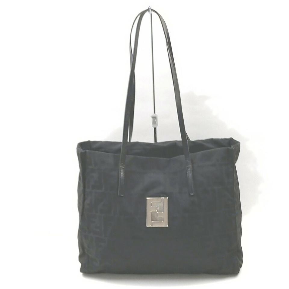 Fendi Black FF Logo Monogram Zucca Tote Bag 862790 Fendi Black FF Logo Monogram Zucca Tote Bag 862790