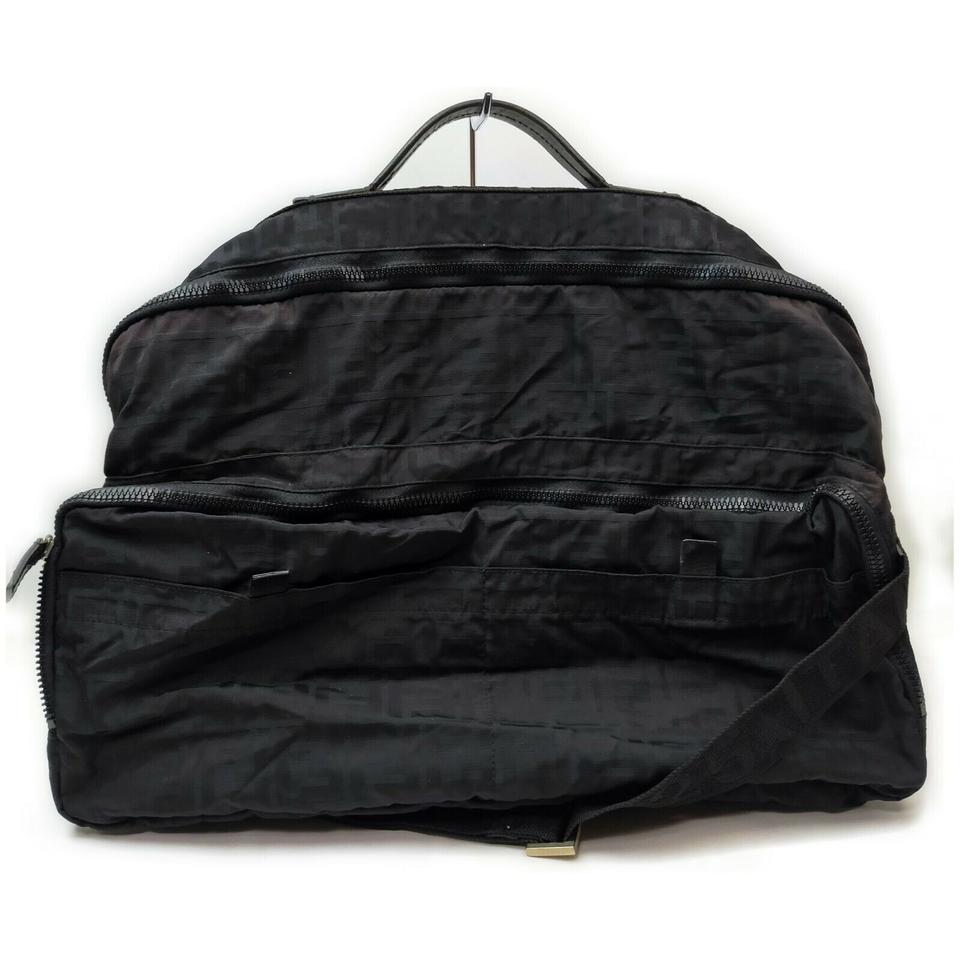 Fendi Large Black Monogram FF Zucca Travel Bag  862331 Fendi Large Black Monogram FF Zucca Travel Bag  862331