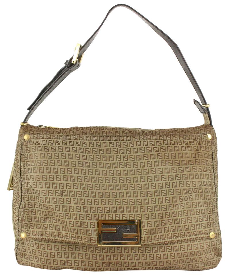 Fendi FF Monogram Zucchino Mamma Forever Baguette Shoulder Bag 1020f45 Fendi FF Monogram Zucchino Mamma Forever Baguette Shoulder Bag 1020f45