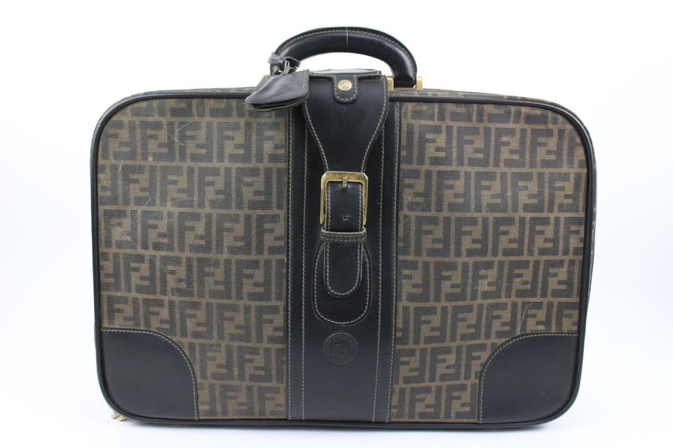 Fendi Brown Monogram FF Zucca Trunk Luggage Suitcase 119f10 Fendi Brown Monogram FF Zucca Trunk Luggage Suitcase 119f10