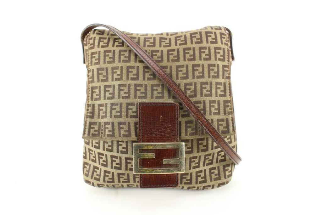Fendi Brown Monogram FF Zucchino Mamma Crossbody 53f628s Fendi Brown Monogram FF Zucchino Mamma Crossbody 53f628s