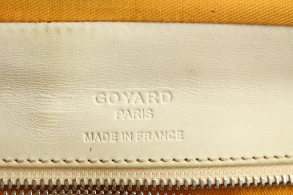 Goyard White Chevron Ambassade MM Briefcase Business Bag 12gy222s
