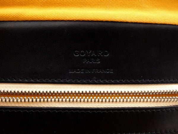 Goyard Chevron Goyardine Diplomat Briefcase Attache 230928 Black