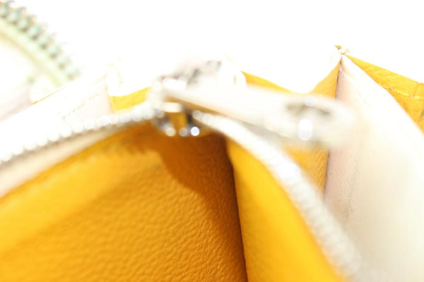 Goyard Yellow Chevron Matignon Zip Around Wallet Made In: France Measurements: L