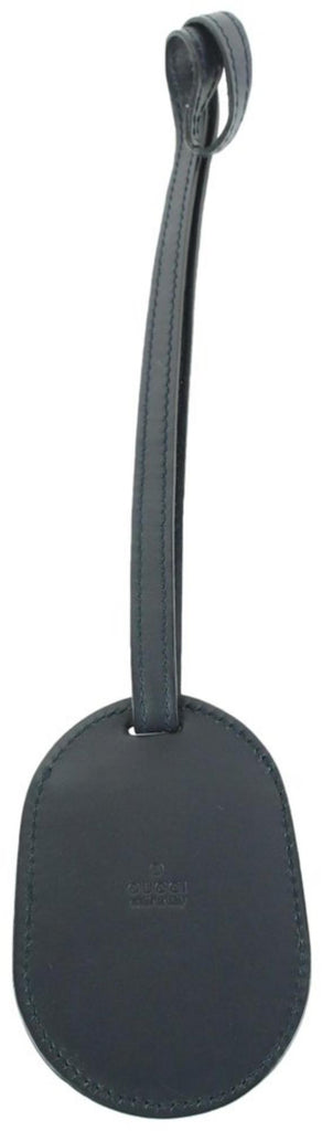 Gucci Blooms Navy Blue Leather Name Tag Clochette Bag Charm 54gz55s Gucci Blooms Navy Blue Leather Name Tag Clochette Bag Charm 54gz55s