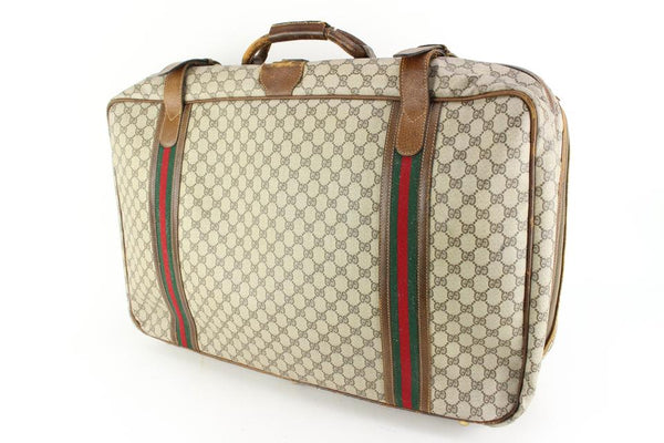 Gucci XL Supreme GG Web Suitcase Soft Trunk Luggage Leather ref