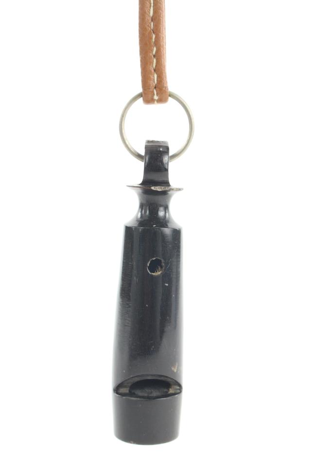 Hermès Black x Brown Wooden Dog Whistle 280her217 Hermès Black x Brown Wooden Dog Whistle 280her217