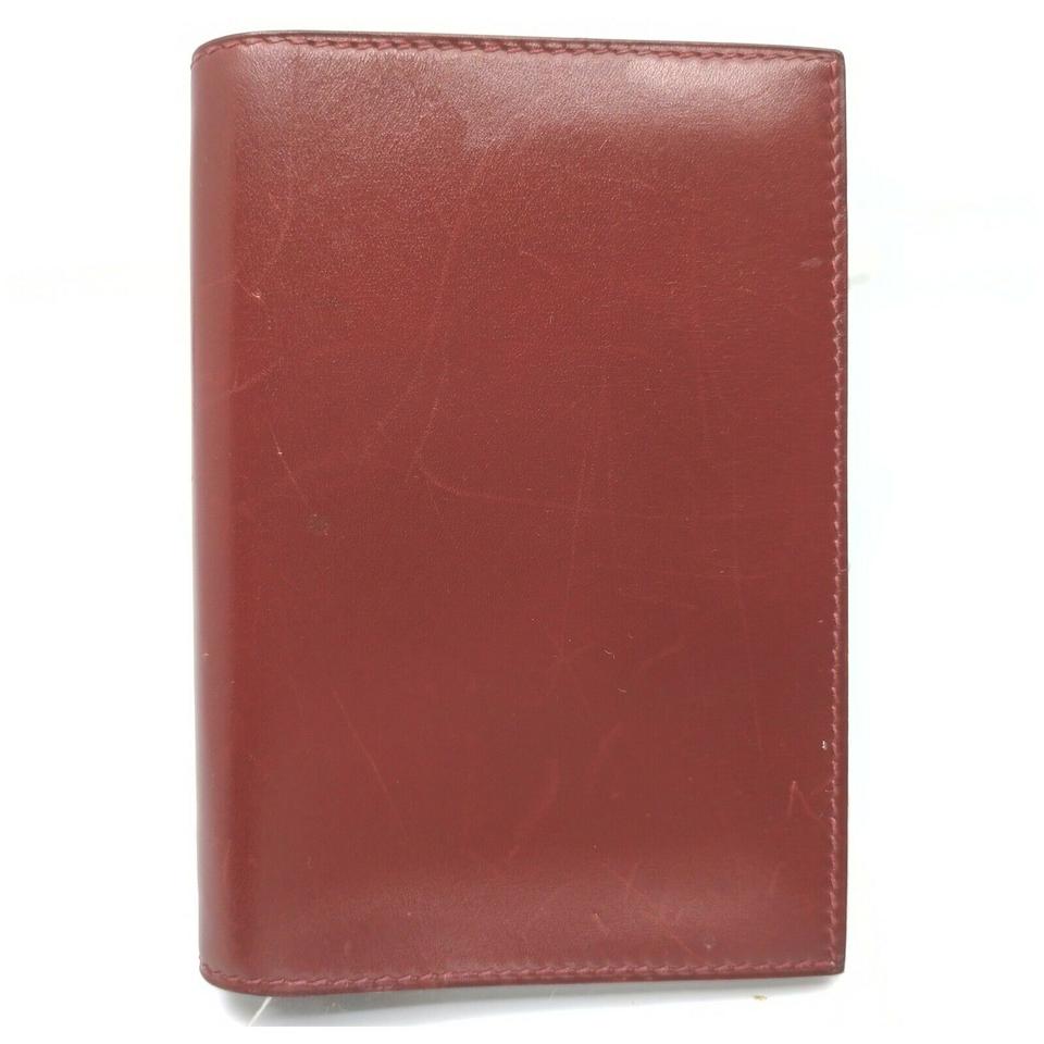 Hermès  Bordeaux Box Calf Small Agenda Cover  862216 Hermès  Bordeaux Box Calf Small Agenda Cover  862216
