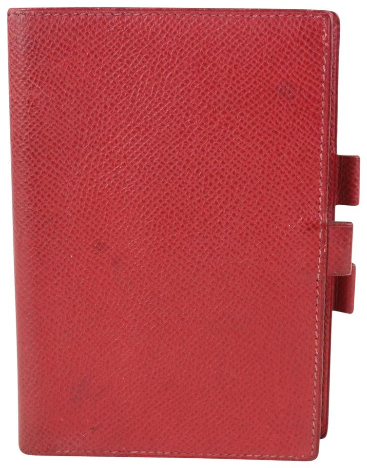 Hermès Small Red Epsom Leather Agenda 1020h36 Hermès Small Red Epsom Leather Agenda 1020h36