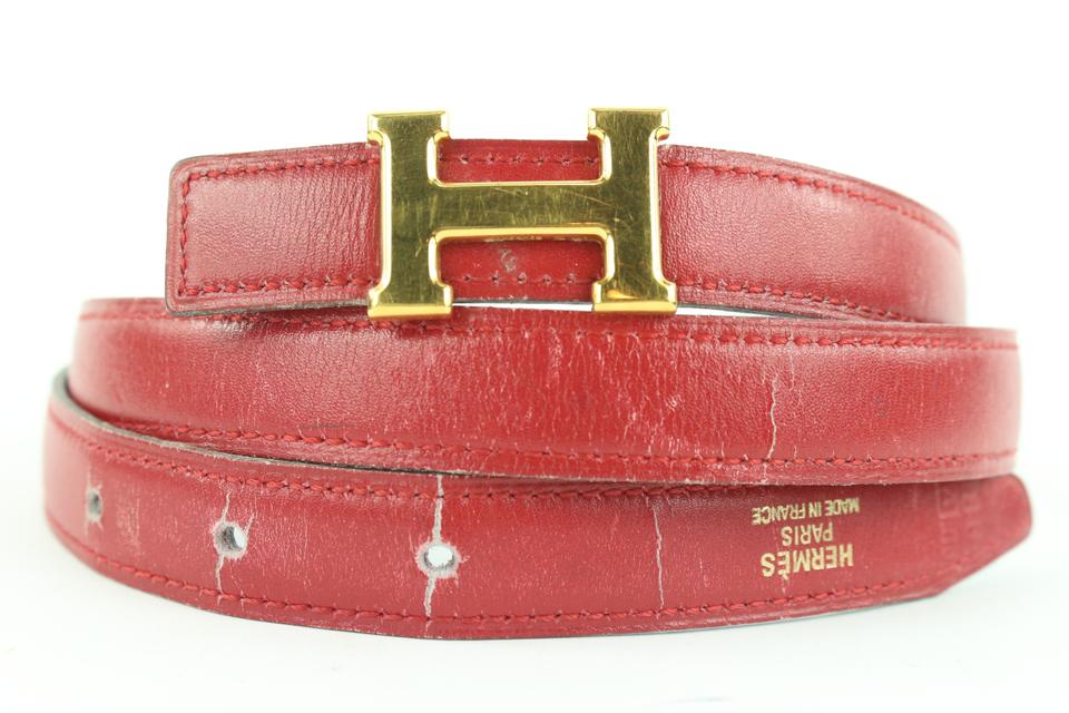 Hermès 18mm Red x Navy x Gold Reversible H Logo Belt Kit 587her315 Hermès 18mm Red x Navy x Gold Reversible H Logo Belt Kit 587her315