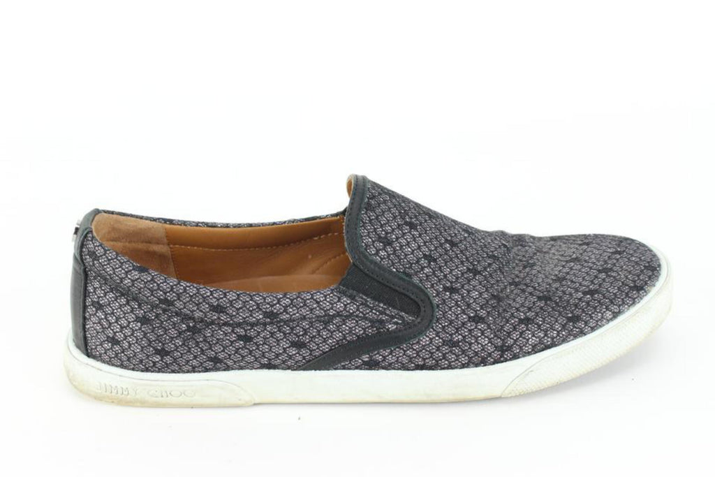 Jimmy Choo Womens Size 39.5 Black Crystal Demi Slip On Sneakers 44jc54s Jimmy Choo Womens Size 39.5 Black Crystal Demi Slip On Sneakers 44jc54s
