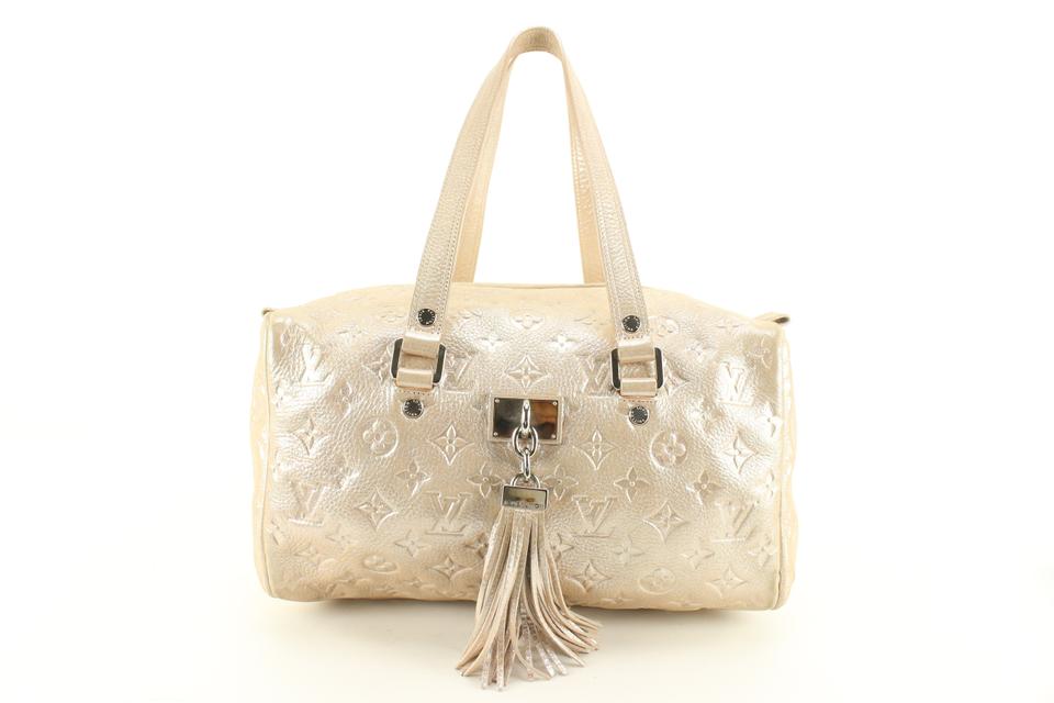 Louis Vuitton Metallic Champagne Leather Monogram Comet Boston Bag 39lu76s Louis Vuitton Metallic Champagne Leather Monogram Comet Boston Bag 39lu76s