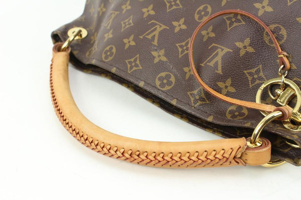 Louis Vuitton Monogram Artsy MM Hobo with Braided Handle 48lk62 at