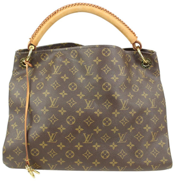 The braided handle of the LV Artsy is the focal point on this sleekly