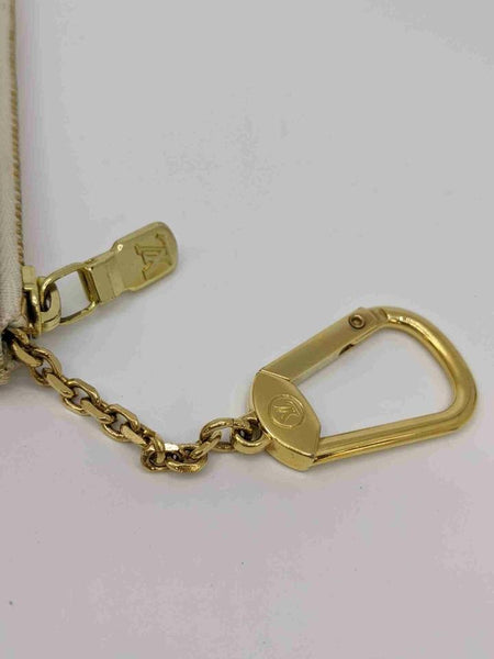 Louis Vuitton Burgundy Monogram Mini Lin Pochette Cles Key Pouch Keychain  624lvs616